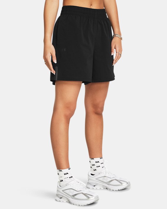 Women's UA Unstoppable Vent Shorts in Black image number 0